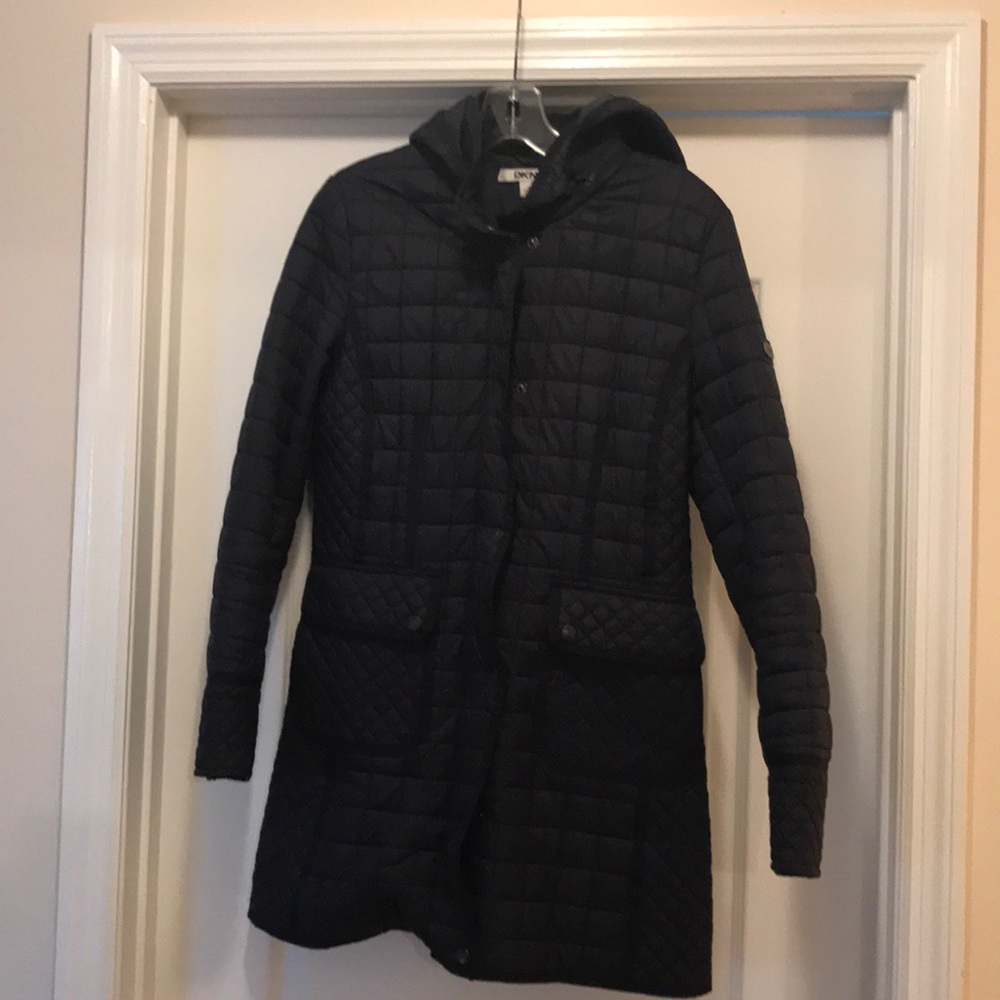 DKNY Navy Quilted Spring Jacket
